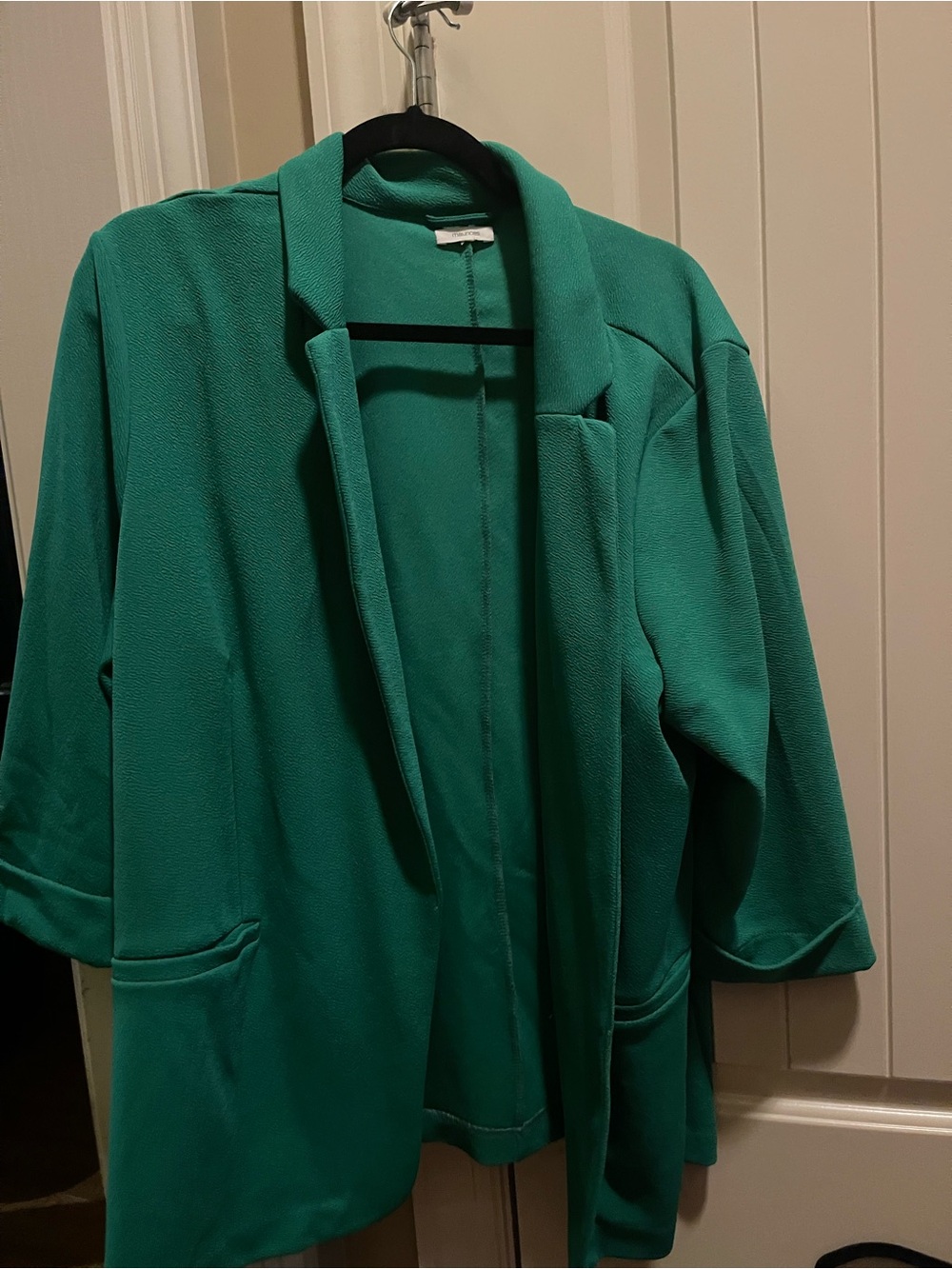 Women's Green Open-Front Blazer Jacket